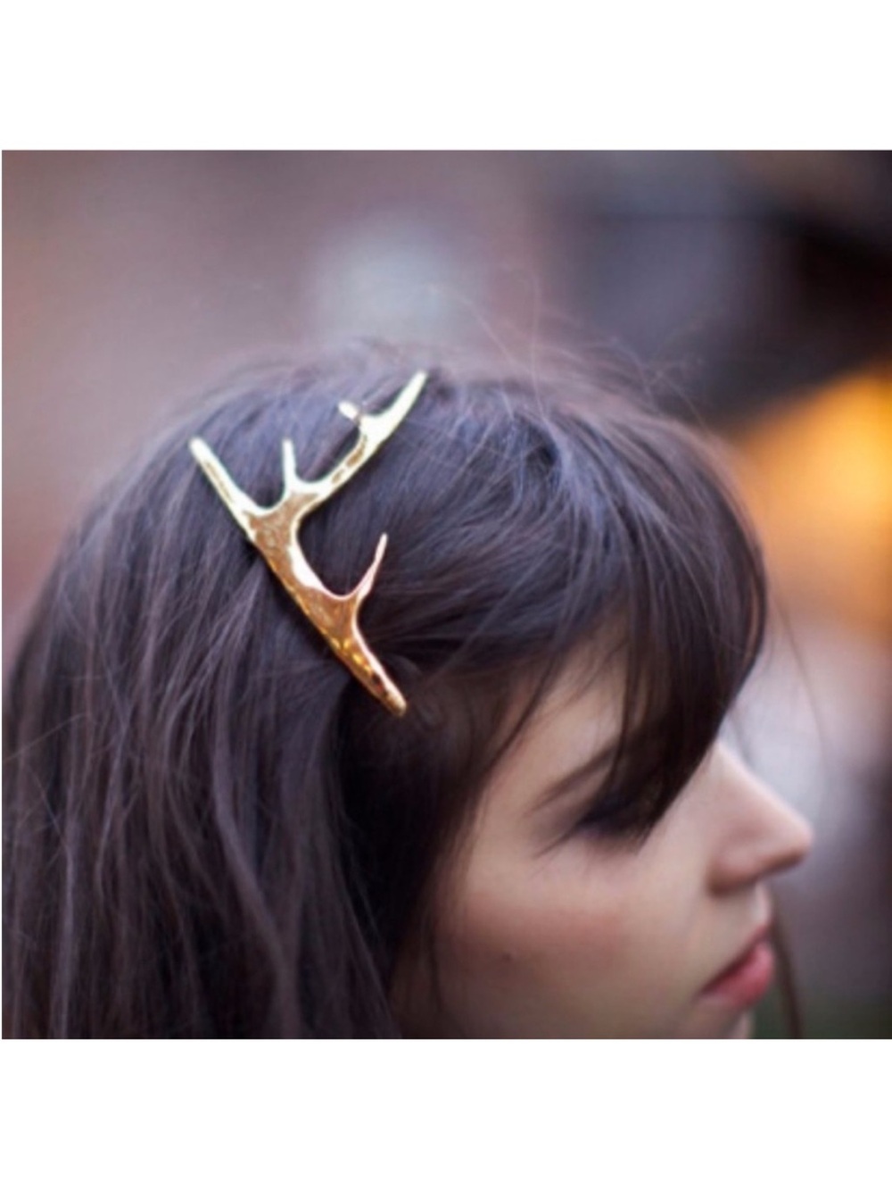BOUTIQUE Gold Deer Antler Hair Clip - Picture 2 of 10